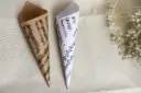 Sheet Music Confetti Cones | Vintage Music Wedding Cones Assembled